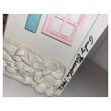 Handmade Woven Basket and Signed Decorative Wooden Birdhouse