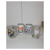 Collection of 4 Beer Steins and Mugs - Commemorative and German Motifs