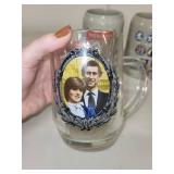 Collection of 4 Beer Steins and Mugs - Commemorative and German Motifs