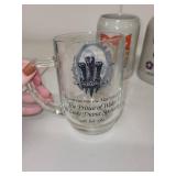 Collection of 4 Beer Steins and Mugs - Commemorative and German Motifs