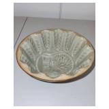 Antique Stoneware Food Mold with Fish Design