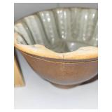 Antique Stoneware Food Mold with Fish Design