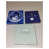 Set of 3 Collectible Miniature Porcelain Plates with Original Boxes