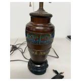 Vintage Japanese Cloisonne Table Lamp with Decorative Enamel Bands