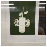 Francis Tinsley "Three Chinese Vases" Framed Triple Vase Artwork - Signed & Numbered