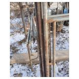 Scaffolding - 6 Frames, 6 Braces, 4 Adjustable Legs, 5 Planks