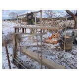 Scaffolding - 6 Frames, 6 Braces, 4 Adjustable Legs, 5 Planks