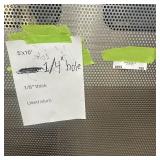 Sheet of metal apear to be Aluminum