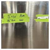 Sheet of metal apear to be Aluminum