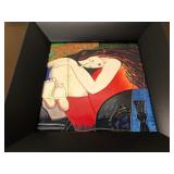 Framed Signed Enameled Cubist Style Artwork