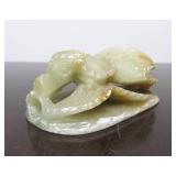 Old Carved Jade-Like Stone Amulet