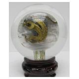 Reverse Painted Chinese Crystal Ball