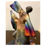 Wonderful Large Raku Pottery Sculpture of a Dancer