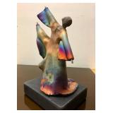 Wonderful Large Raku Pottery Sculpture of a Dancer