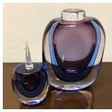 Large & Fabulous Signed Vintage Murano Pino Signoretti Glass Bottle #1