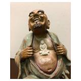 Large Vintage Signed Chinese Terra Cotta or Ceramic Figure