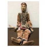 Old Vintage Hand Carved Wooden India Marionette Puppet