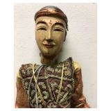 Old Vintage Hand Carved Wooden India Marionette Puppet