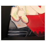 Framed Signed Enameled Cubist Style Artwork