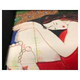 Framed Signed Enameled Cubist Style Artwork