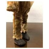 Old Vintage Handmade Wooden African Senufo Figure w/Frie Spitter Mask