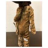 Old Vintage Handmade Wooden African Senufo Figure w/Frie Spitter Mask