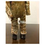 Old Vintage Handmade Wooden African Senufo Figure w/Frie Spitter Mask