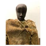 Old Vintage Handmade Wooden African Senufo Figure w/Frie Spitter Mask