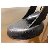 Hand Painted Metal Balancing Cowboy on Horse Display