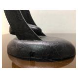 Hand Painted Metal Balancing Cowboy on Horse Display