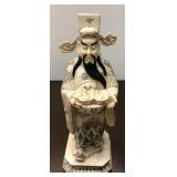 Large Vintage Hand Carved Chinese Bone Figure #1