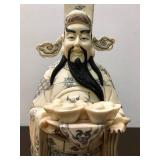 Large Vintage Hand Carved Chinese Bone Figure #1