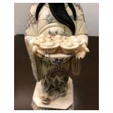 Large Vintage Hand Carved Chinese Bone Figure #1