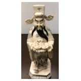 Large Vintage Hand Carved Chinese Bone Figure #1