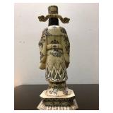 Large Vintage Hand Carved Chinese Bone Figure #1