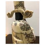 Large Vintage Hand Carved Chinese Bone Figure #1