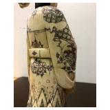 Large Vintage Hand Carved Chinese Bone Figure #1