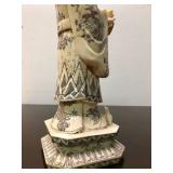 Large Vintage Hand Carved Chinese Bone Figure #1
