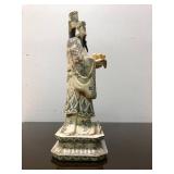 Large Vintage Hand Carved Chinese Bone Figure #1