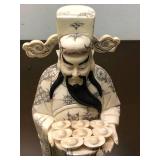 Large Vintage Hand Carved Chinese Bone Figure #1