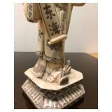 Large Vintage Hand Carved Chinese Bone Figure #2