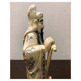 Large Vintage Hand Carved Chinese Bone Figure #2