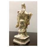 Large Vintage Hand Carved Chinese Bone Figure #2
