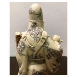 Large Vintage Hand Carved Chinese Bone Figure #2