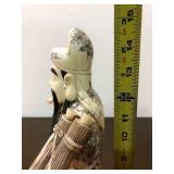 Large Vintage Hand Carved Chinese Bone Figure #2