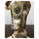 Large Vintage Hand Carved Chinese Bone Figure #2