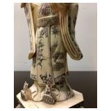 Large Vintage Hand Carved Chinese Bone Figure #2
