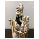 Large Vintage Hand Carved Chinese Bone Figure #2
