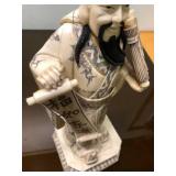 Large Vintage Hand Carved Chinese Bone Figure #2