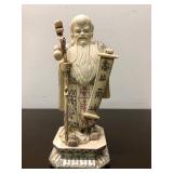 Large Vintage Hand Carved Chinese Bone Figure #3